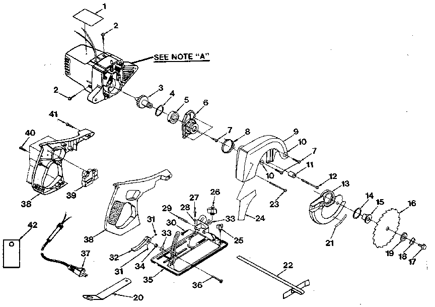 BASE AND BLADE ASSEMBLY