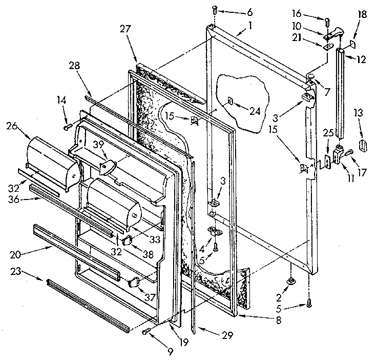 Refrigerator door
