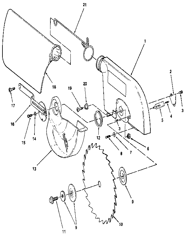 Figure 4. blade & blade guard asm.