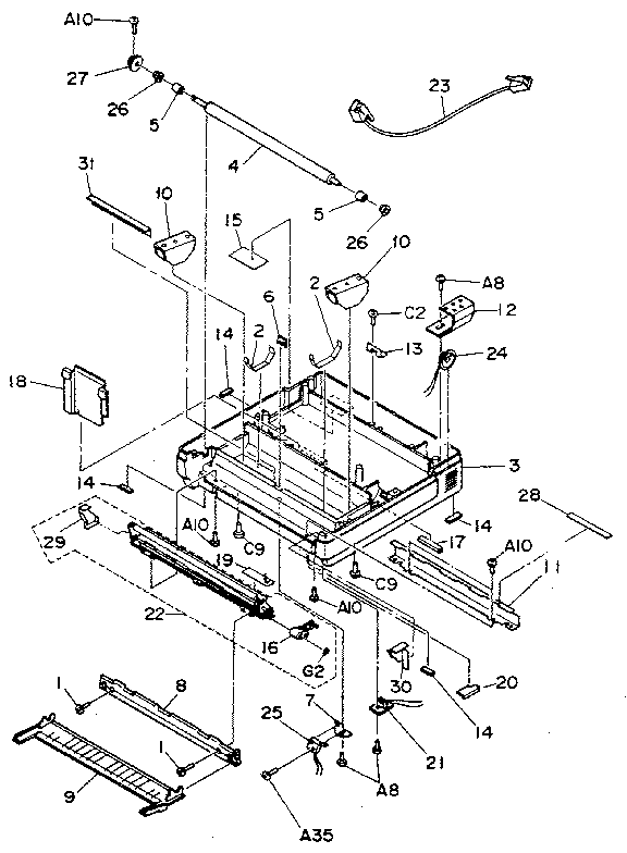 105. machine internal components