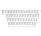 Brother C-145 character keys-white-usa diagram