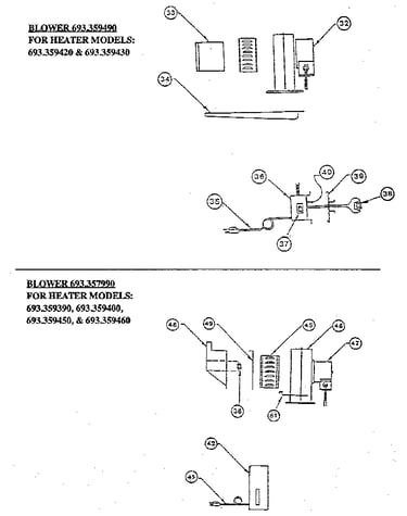 Blower models 359490 and 357990