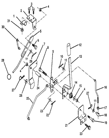 Mower lift lever