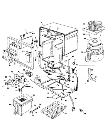 Auto shut-off spacemaker drip coffeemaker