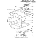 Whirlpool RF390PXWN2 cooktop diagram