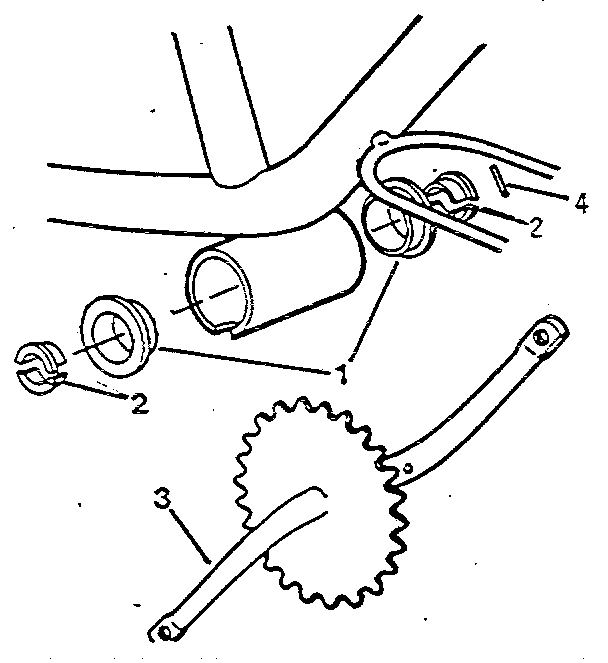 Crank and sprocket assembly