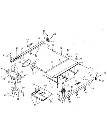 Motor and walking belt assembly