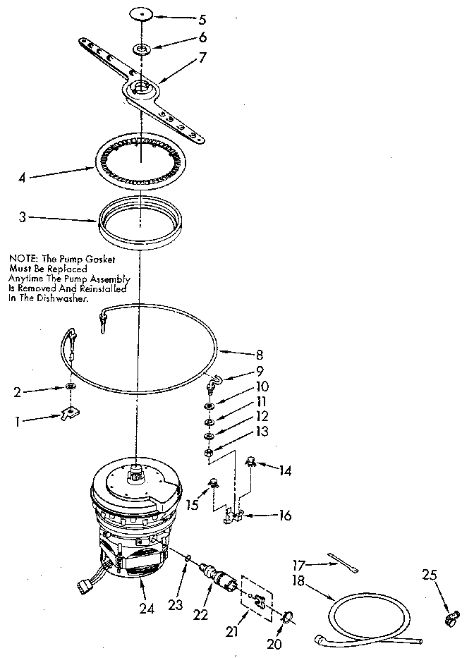 Heater, pump and lower sprayarm