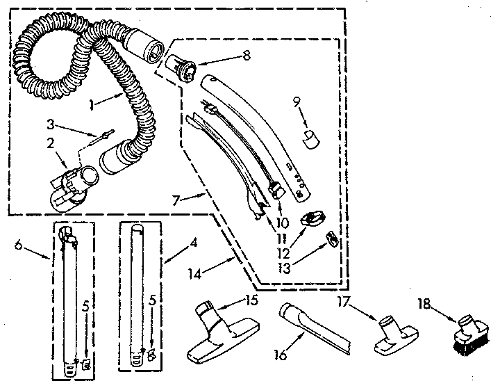 Hose and attachment