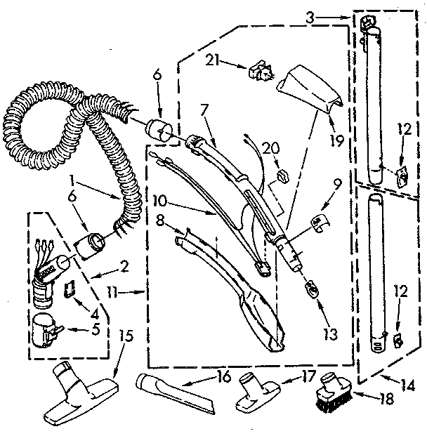 Hose and attachment