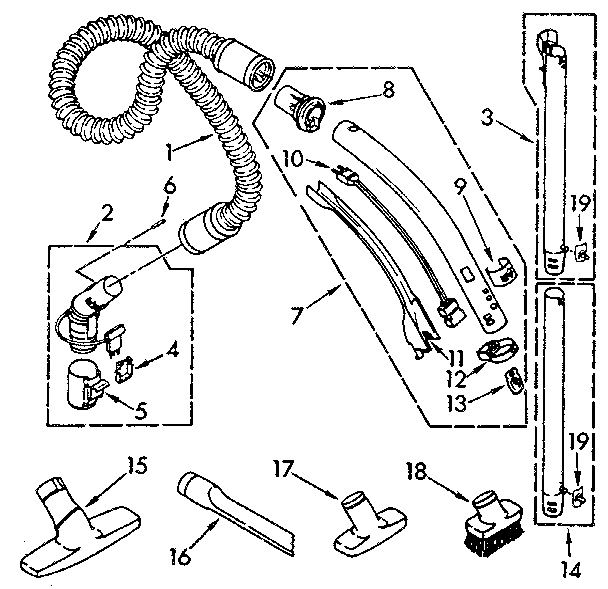 Hose and attachment