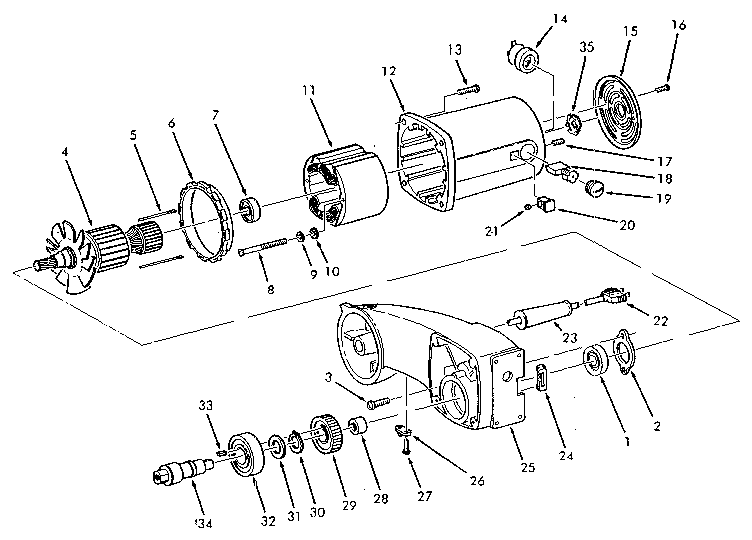 Motor and arm assembly 816689-1