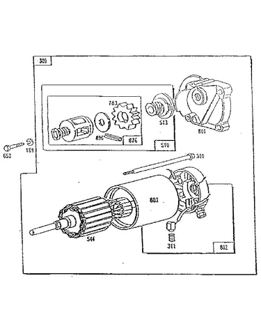 Motor and drive assembly