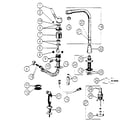 Peerless 3604 single handle washerless high spout kitchen faucets diagram