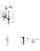 Two handle washerless kitchen faucets