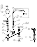 Two handle washerless high spout kitchen faucets
