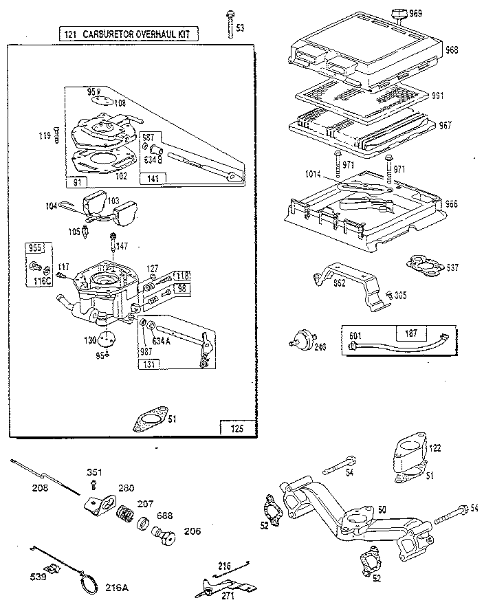 Carburetor overhaul kit