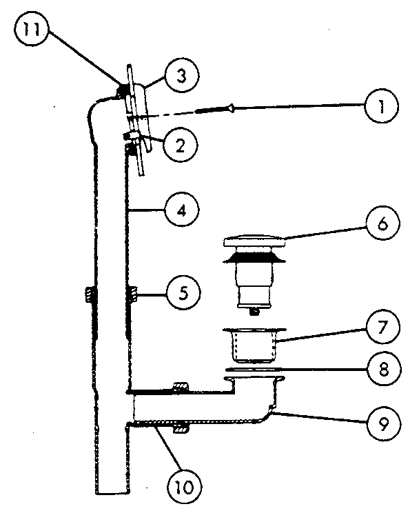 TOE OPERATED BATH WASTE POLYPROLENE CONSTRUCTION