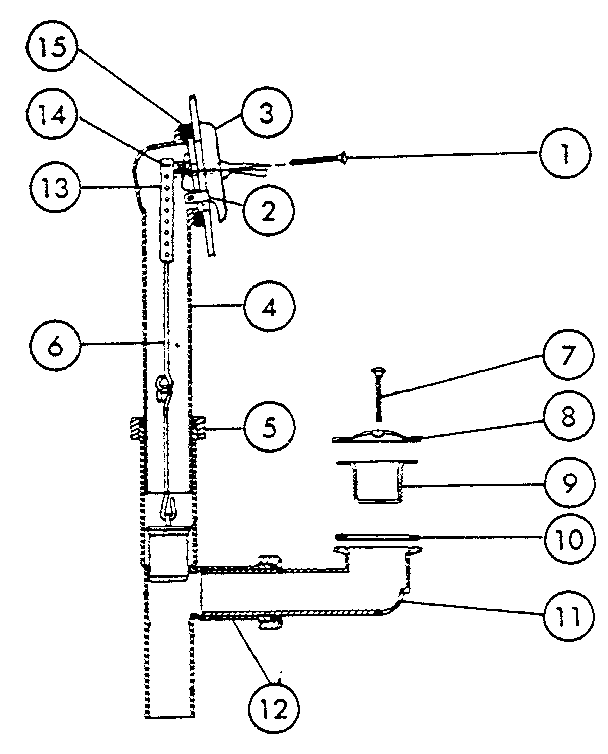 Trip lever bath waste polyprolene construction