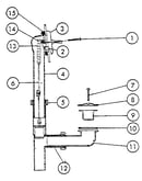 Trip lever bath waste polyprolene construction