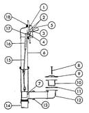 Trip lever bath waste brass construction