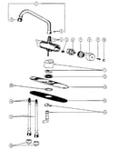 Two handle washerless kitchen faucets
