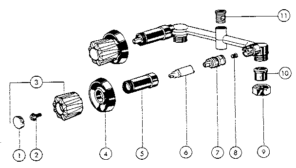 Two handle washerless tub and shower valves