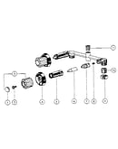 Two handle washerless tub and shower valves