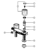 Two handle washerless lavatory faucets