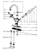 Two handle washerless lavatory faucets