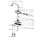 Peerless 3106 two handle washerless lavatory faucets diagram