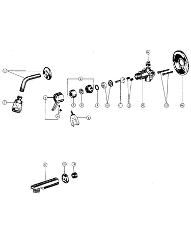 Single handle washerless tub and shower valves