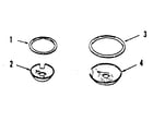 Kenmore 1038068410 optional porcelain pan and chrome ring kit no. 8068410 diagram