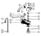 Peerless 9220 two handle washerless bar sink and laundry faucets diagram