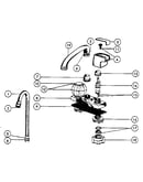 Two handle washerless bar sink and laundry faucets
