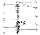 Peerless 9302 single handle washerless single line faucets diagram