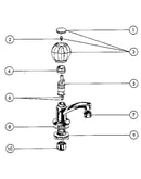 Single handle washerless single line faucets