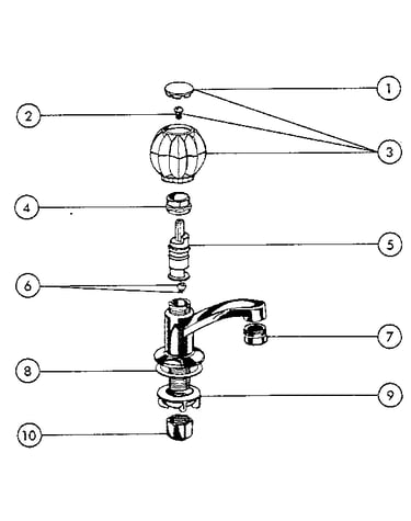 Single handle washerless single line faucets