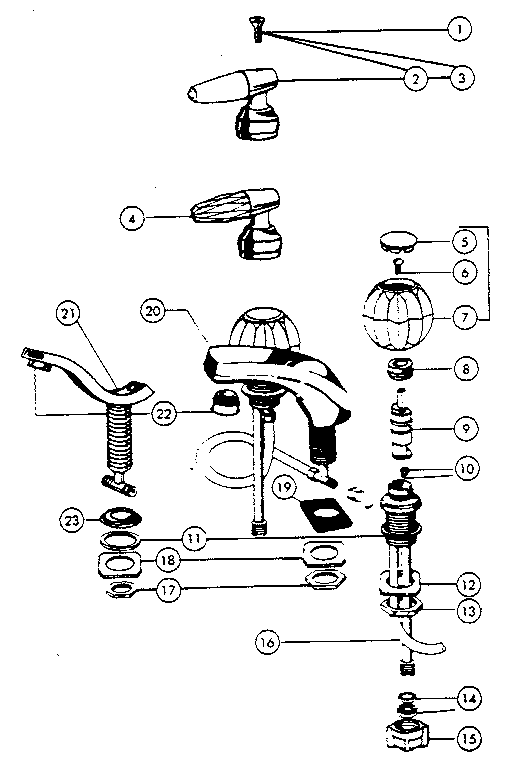 TWO HANDLE WASHERLESS WIDESPREAD LAVATORY FAUCETS