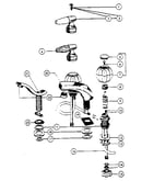 Two handle washerless widespread lavatory faucets