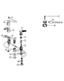 Two handle washerless mini widespread lavatory faucets
