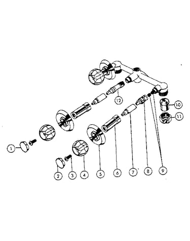 Three handle washerless tub and shower valves