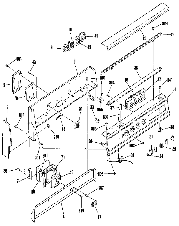 Backguard section