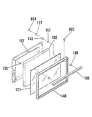Oven door section