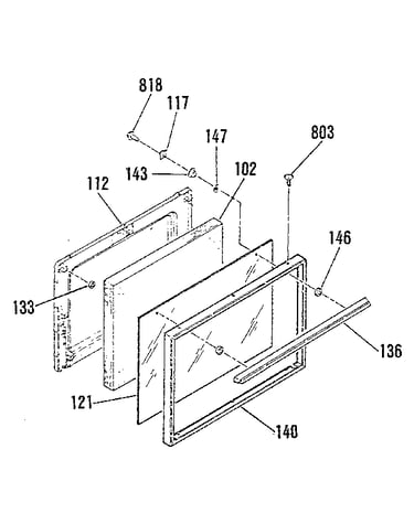 Oven door section