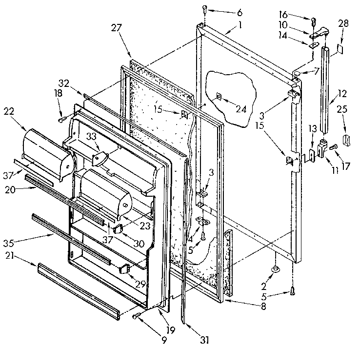 Refrigerator door