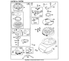 Briggs & Stratton 124700 TO 124799 (3169 - 3169) flywheel assembly and blower housing diagram