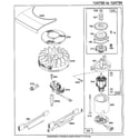 Briggs & Stratton 124700 TO 124799 (7051 - 7051) electric starter and magneto diagram