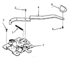 Sears 2784298491 oven door lock section diagram