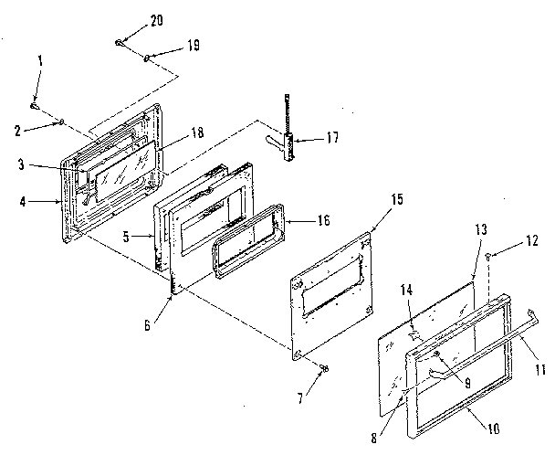 Lower oven door section